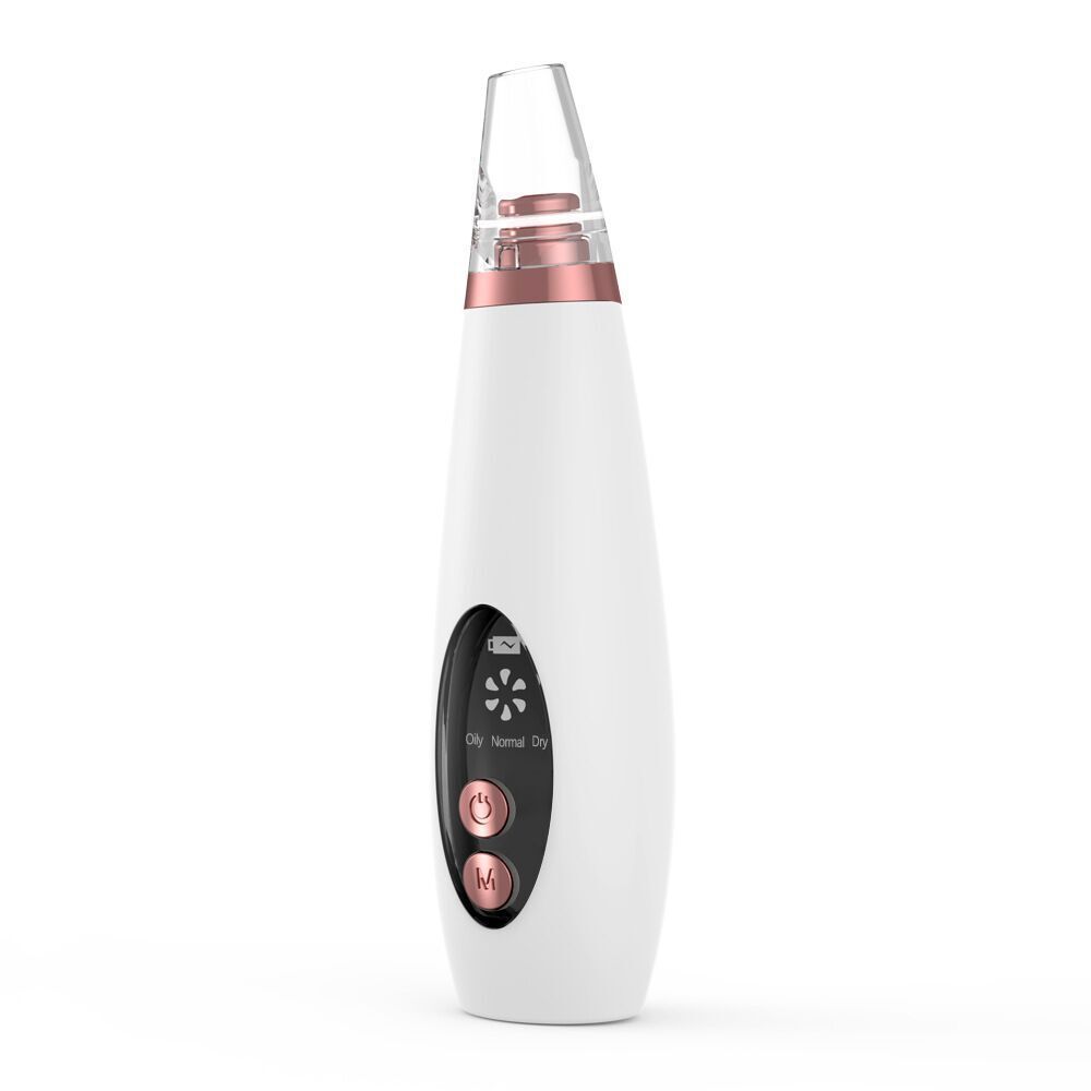 Aspirateur de pores et de points noirs avec différents réglages pour un soin efficace de la peau.
