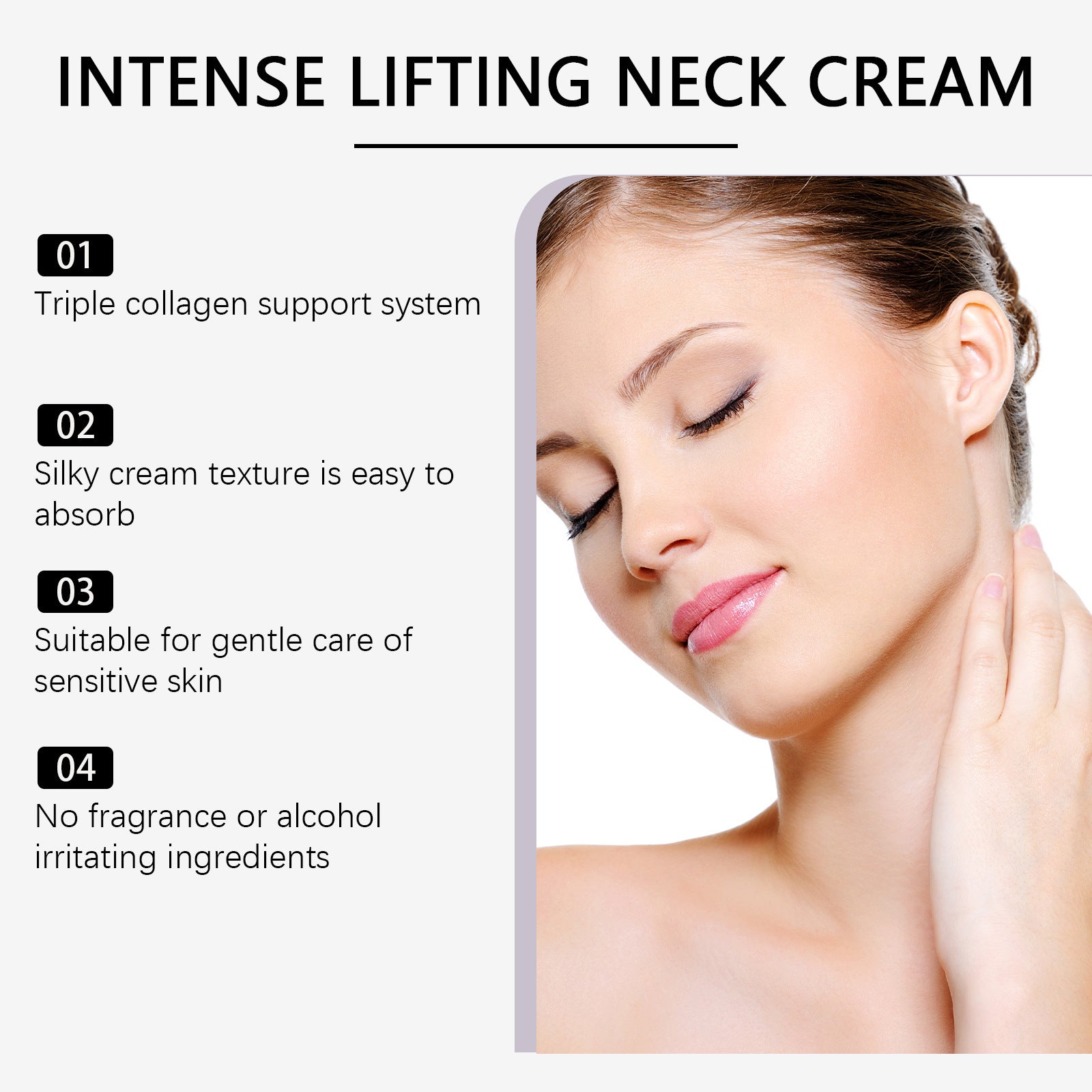 Crème liftante et raffermissante pour le cou