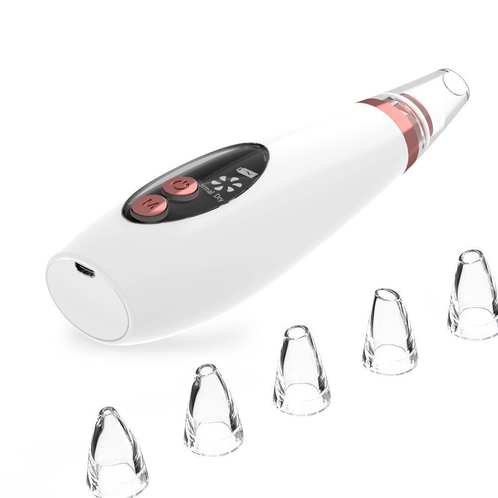Aspirateur de pores et de points noirs avec embouts interchangeables pour une peau éclatante.